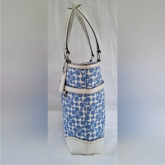 COACH CHELSEA SIGNATURE STRIPE HERITAGE TOTE F15137 - Picture 3 of 12